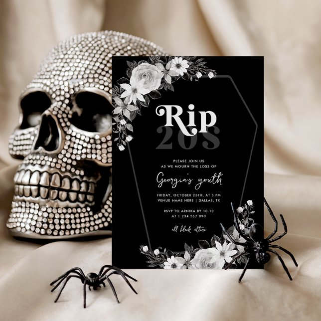 Invitation Rip 20s Mort à ma jeunesse 30e fête d'anniversaire (Créateur téléchargé)