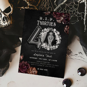 Invitation RIP 30s 40th Birthday Death to my Youth Photo