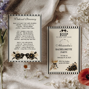 Invitation RIP à son nom de jeune fille Champagne
