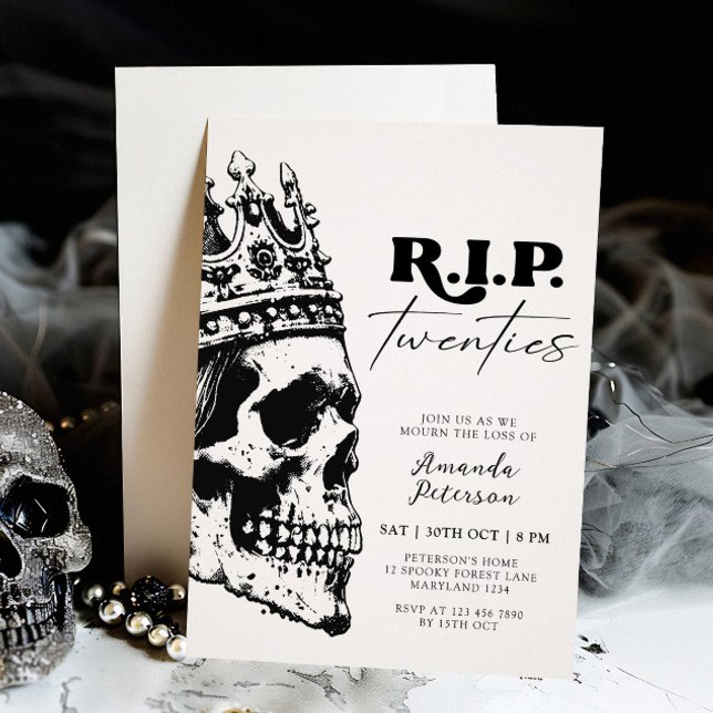 Invitation RIP Années Crâne Halloween 30e anniversaire (Créateur téléchargé)