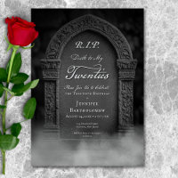 RIP Mort à mes 20 ans Grave Anniversaire Invitatio