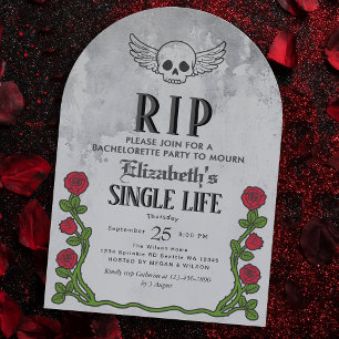 Invitation Rip Single Life Gothique Bachelorette Party