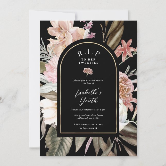 Invitation RIP Youth 30th Birthday Party (Devant)