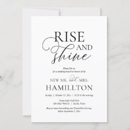 Invitation Rise and Shine, Post mariage Brunch Célébration en