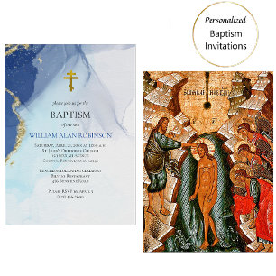 Invitation Rivières de l'eau vive Baptême chrétien orthodoxe