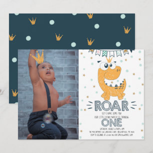 Invitation ROAR Dinosaur Premier anniversaire Photo Invitatio