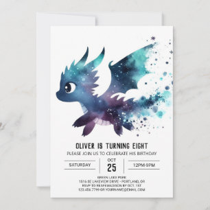 Invitation Roaring Dragon Anniversaire Personnalisé