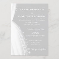 Robe blanche simple et élégante Mariage gris silho