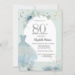 Invitation Robe chic Hiver 80e anniversaire