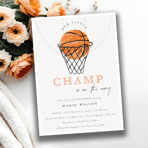 Invitation Robe Cute Notre Petit Champ Baby shower De Basket-