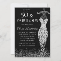 Robe d'argent noir et blanc glamour 50e anniversai