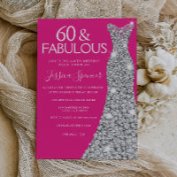 Robe d'argent rose 60 et fabuleux 60e anniversaire