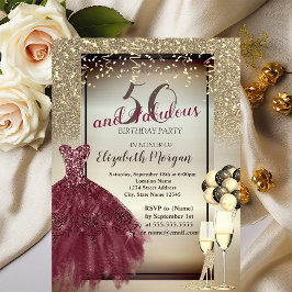 Invitation Robe de Bourgogne, Ballons, fête d'anniversaire du