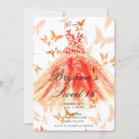 Robe de danse papillon rouge orange pour fête Swee