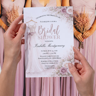 Invitation Robe de demoiselle d'honneur Rose Poussiéreuse Fêt