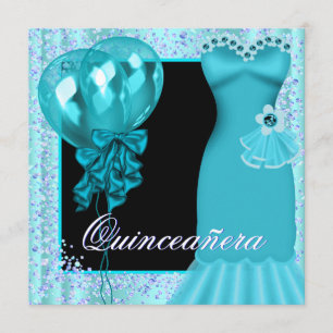 Invitation Robe de fête Ballotte violet Turquoise bleu Quince