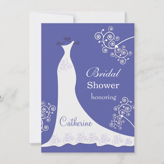 Invitation Robe de mariage blanche, remous sur la Fête de la (Devant)