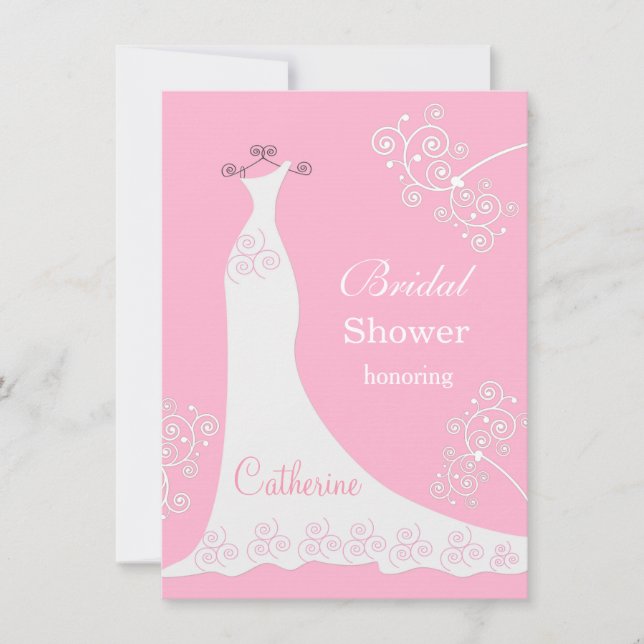 Invitation Robe de mariage blanche, remous sur la Fête de la (Devant)