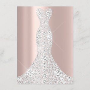 Invitation Robe de mariée Rose VIP Rose Poudré Diamant