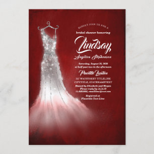 Invitation Robe de Parties scintillant argentée Burgundy Douc