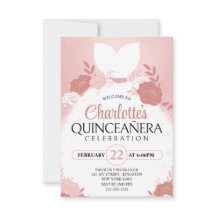 Robe de princesse florale Rose Gold pour Quinceane
