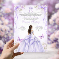 Robe de princesse violette pour Quinceañera espagn