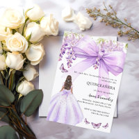 Robe florale à noeud lavande pour Quinceanera
