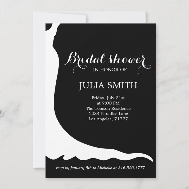 Invitation robe Mariage (Devant)