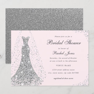 Invitation Robe Mariage Diamond Fête des mariées élégante