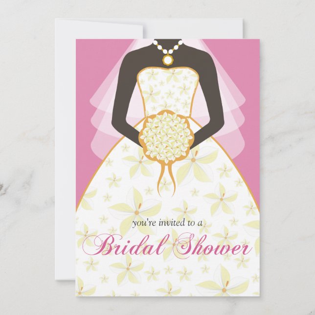 Invitation Robe mariage Fête des mariées personnalisée Invita (Dos)