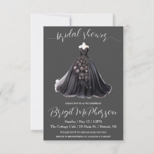 Invitation Robe Mariage gothique, Porte-nuptiale, Fête des ma
