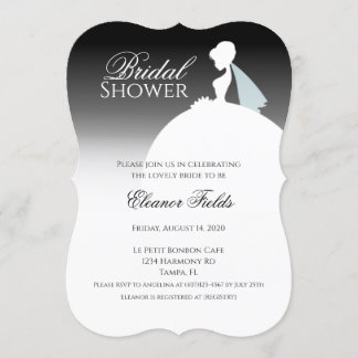 Invitation Robe noire et blanche élégante Baby Shower