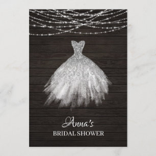 Invitation Robe nuptiale de parties scintillantes de *~* de