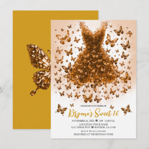 Invitation Robe papillon Topaz Crystal Novembre Pierre d'Anni