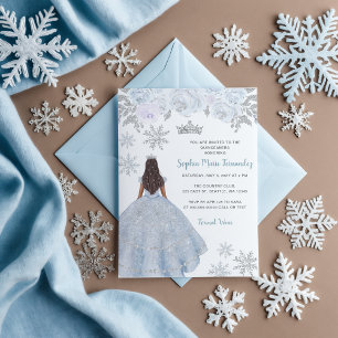 Invitation Robe Parties scintillant en argent bleu Dusty hive