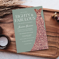 Robe rose Gold Sparkle Sage 80e fête d'anniversair