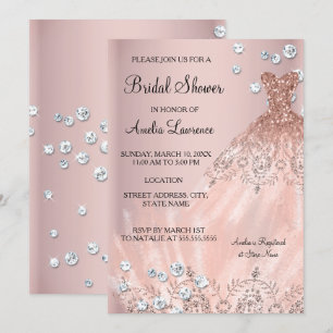Invitation Robe rose poudré Chic Bride tenue de Shower de mar