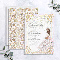 Robe Royale Rose & Or Glam Quinceanera Anniversair