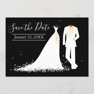 Invitation Robe & Tux - Enregistrer la date