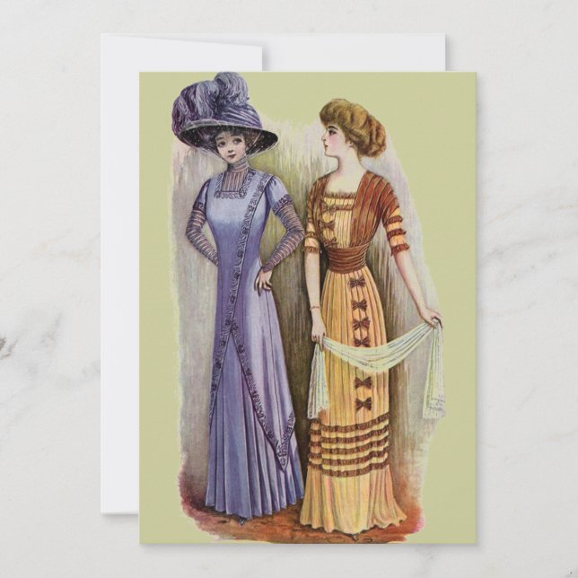 Invitation Robe vintage (Devant)