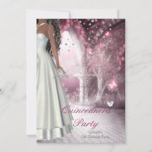Invitation Robes blanches pour fête de 15 ans de Quinceanera