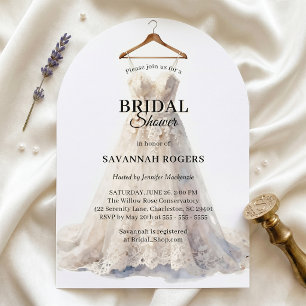 Invitation Robes de Mariée Élégantes Aquarelle Enterrement de