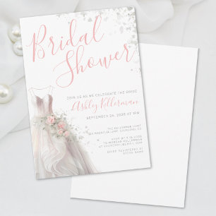Invitation Robes de mariée élégantes pour la fête de mariage