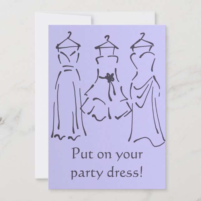 Invitation Robes Prom Design personnalisable (Devant)