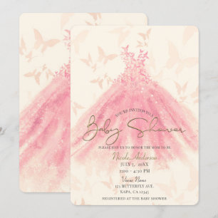 Invitation Robes scintillantes papillon danse pour Baby Showe