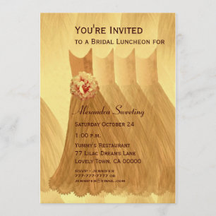 Invitation Robes V08 de déjeuner de demoiselle d'honneur ou