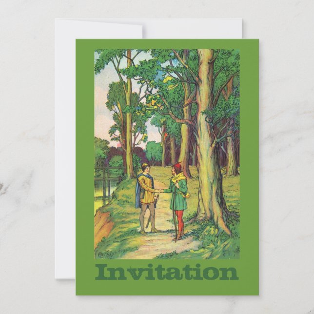 Invitation Robin des Bois et Petit John (Devant)
