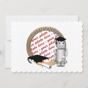 Invitation Robo-X9 Robot Graduation Cadre photo