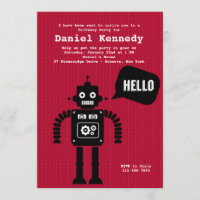 Invitation Robot conviviale