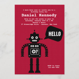 Invitation Robot conviviale